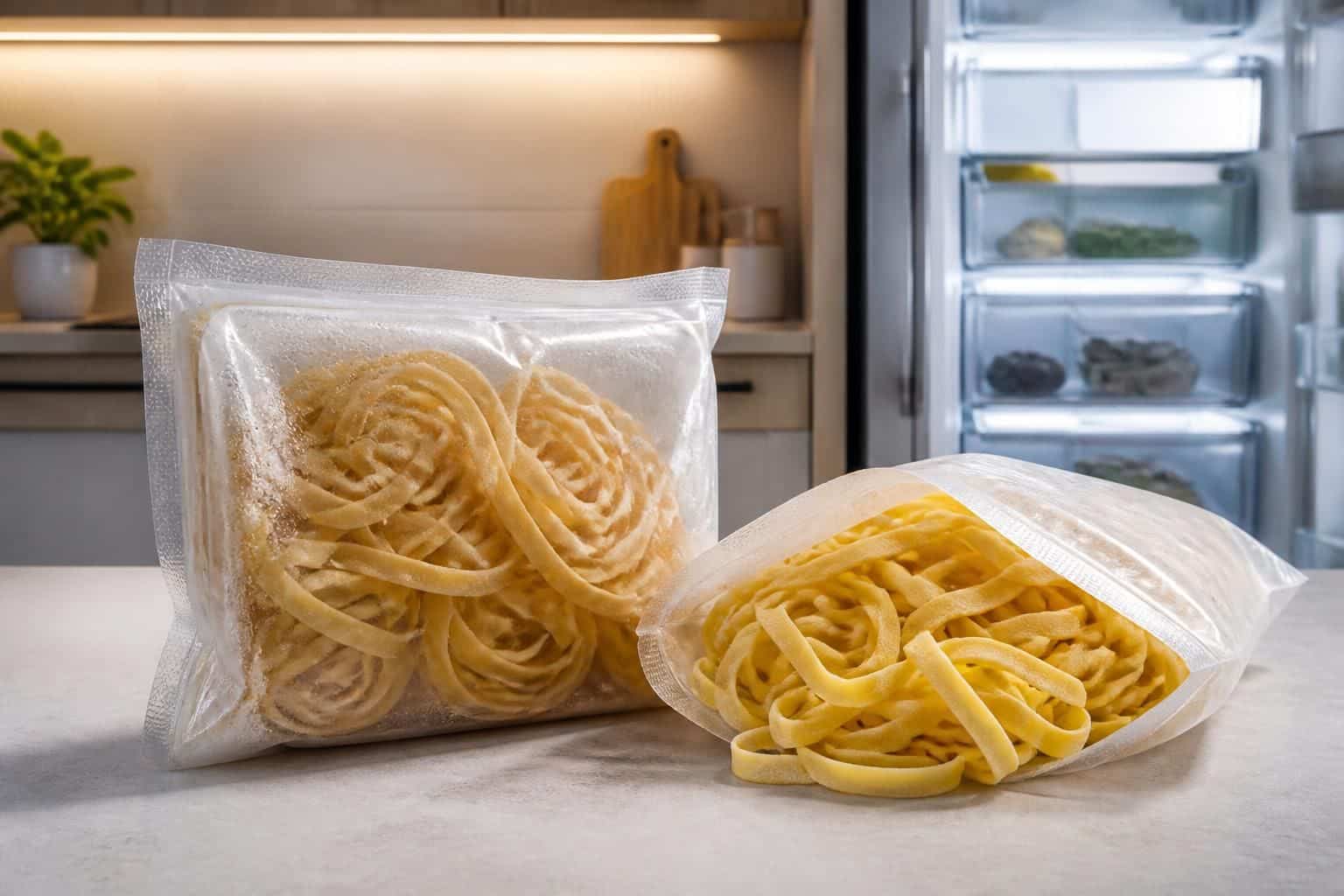 découvrez si les pâtes fraîches peuvent être congelées grâce à un emballage hermétique anti-humidité, garantissant fraîcheur et conservation optimale.