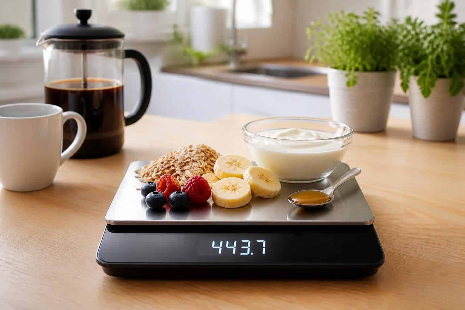 découvrez comment une balance de cuisine peut mesurer avec précision les calories de votre petit déjeuner pour mieux gérer votre alimentation.