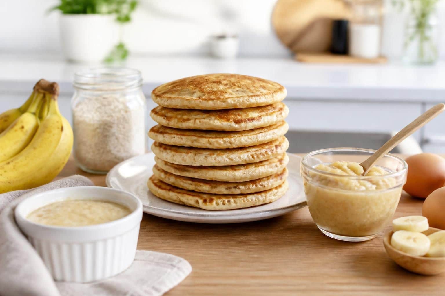découvrez comment la compote de banane peut remplacer le beurre dans une recette de pancakes banane healthy pour une alternative gourmande et légère.