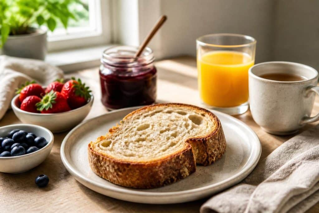 découvrez notre pain sans gluten au levain naturel, parfait pour un petit déjeuner sain et compatible avec un régime sans fodmap.