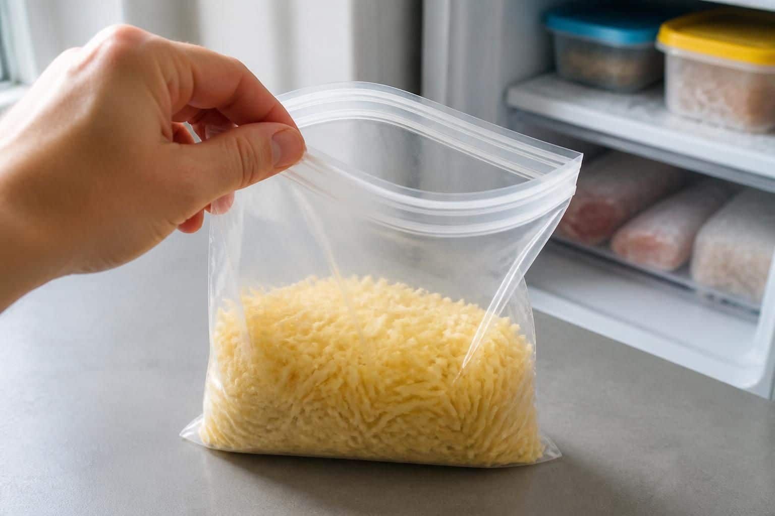 découvrez comment utiliser un sachet hermétique zippé pour congeler du gruyère râpé et préserver sa fraîcheur. conseils pratiques et astuces pour une conservation optimale.