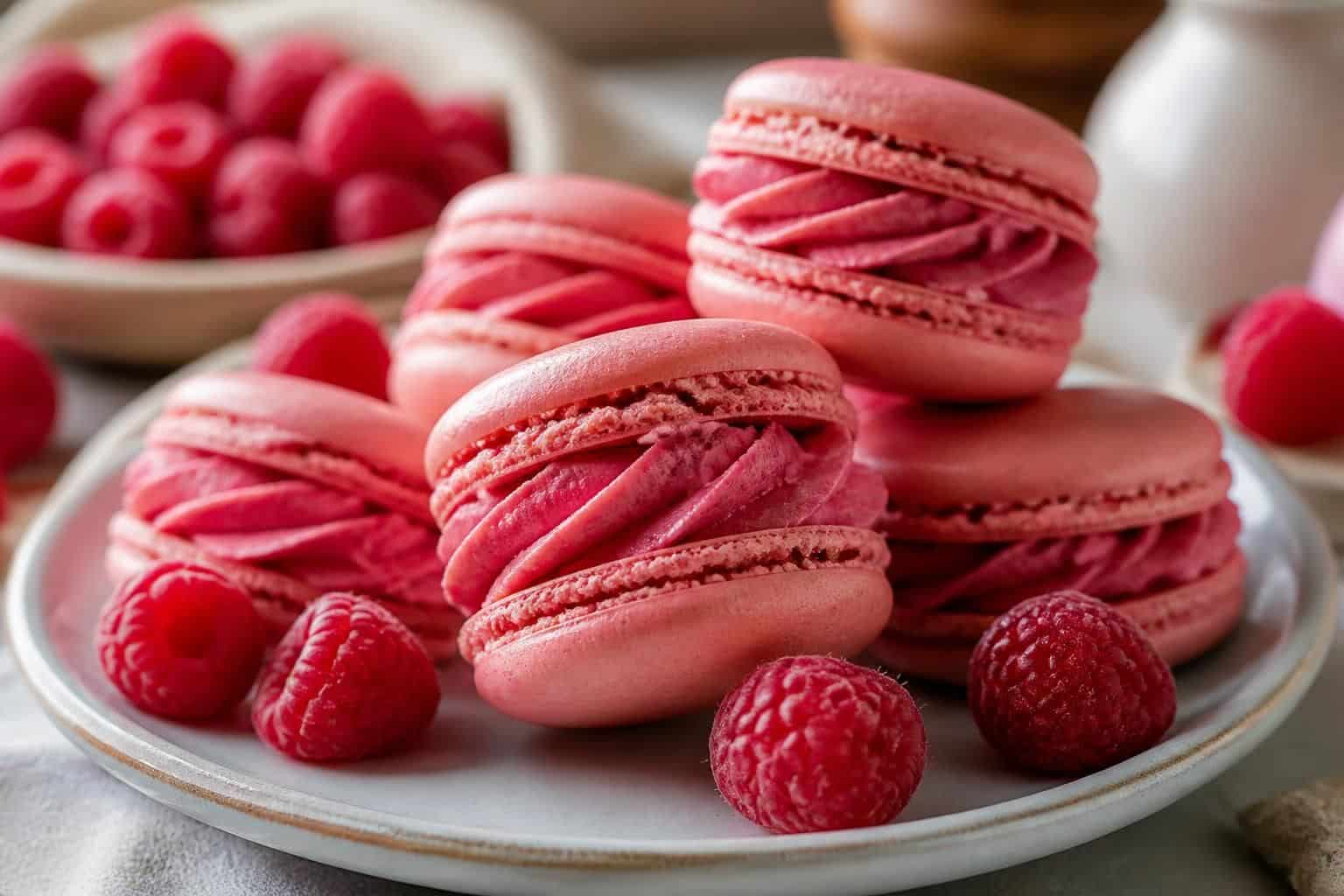 découvrez la délicieuse ganache montée à la framboise, parfaite pour garnir vos macarons et apporter fraîcheur et gourmandise à vos recettes.
