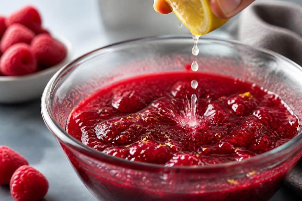 découvrez comment l'acidité du jus de citron agit pour gélifier parfaitement votre confiture de framboise, assurant une texture idéale et un goût équilibré.