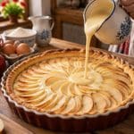 découvrez comment préparer l’appareil aux œufs et à la crème qui nappe la tarte aux pommes alsacienne et lui apporte tout son fondant.