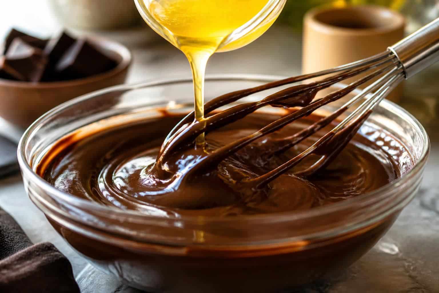 découvrez comment le beurre fondu apporte une brillance irrésistible à votre glaçage au chocolat pour des desserts encore plus gourmands.