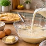 découvrez comment doser un demi-litre de lait pour réussir une recette de crêpes parfaitement adaptée à deux personnes.