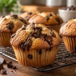 découvrez une recette de muffins aux pépites de chocolat, moelleux et gourmands, avec des morceaux de chocolat noir fondants à chaque bouchée.