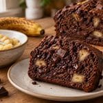 découvrez comment la banane très mûre écrasée apporte tout son moelleux à cette recette de gâteau au chocolat et à la banane.