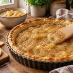 découvrez une délicieuse tarte aux pommes sur pâte feuilletée, garnie d’une compote de pommes maison pour un dessert simple et savoureux.