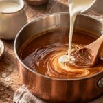 découvrez comment la crème fleurette tiédie détend le caramel au beurre salé pour obtenir une texture lisse et gourmande, avec une recette facile.
