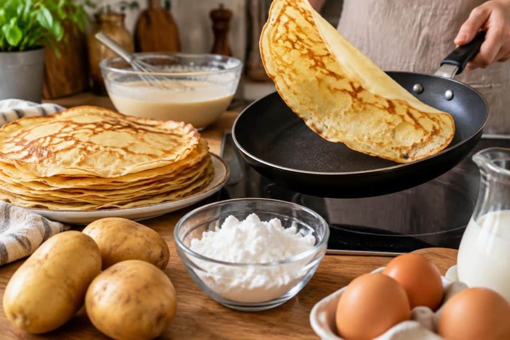 découvrez comment la fécule de pomme de terre lie une pâte à crêpes sans farine ni maïzena, pour une recette simple et savoureuse.