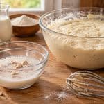 découvrez comment activer la levure de boulanger fraîche dans du lait tiède pour préparer une pâte à gaufres légère, moelleuse et bien gonflée.