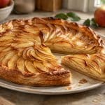 découvrez une tarte fine aux pommes où la pâte feuilletée croustillante révèle toute la douceur des fruits, pour un dessert simple et gourmand.