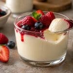 découvrez comment la crème mascarpone apporte une texture plus dense et onctueuse à la panna cotta, avec une recette facile à réaliser.