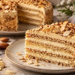 découvrez la recette du gâteau russe : une dacquoise délicatement parfumée à l’amande en poudre torréfiée, pour un dessert gourmand et raffiné.
