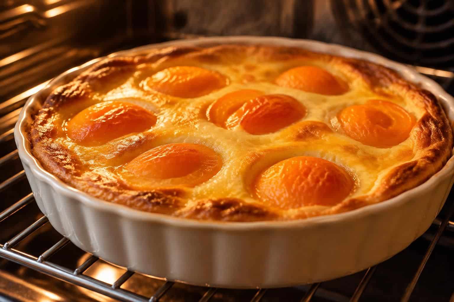 découvrez comment préparer un flan aux abricots : un appareil à clafoutis onctueux qui fige autour des fruits pour un dessert fruité et gourmand.