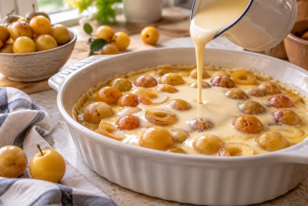découvrez comment préparer un appareil à flan sucré onctueux pour enrober les mirabelles et réussir un délicieux clafoutis maison.