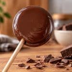 découvrez comment le bâtonnet en bois maintient le chocolat et facilite la préparation de délicieuses sucettes maison.