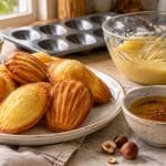 le beurre noisette révèle toute sa saveur dans cette recette de madeleines de commercy, pour des douceurs moelleuses et délicatement parfumées.