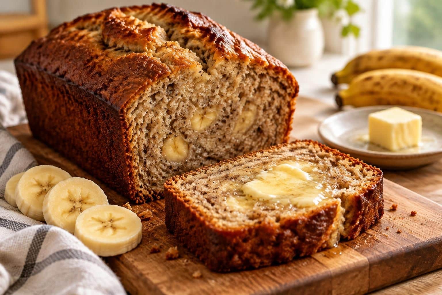 découvrez comment le beurre pommade assouplit la mie du banana bread façon cyril lignac et lui apporte une texture moelleuse et gourmande.