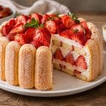 découvrez comment le fromage blanc lissé allège la crème d’une charlotte aux fraises au mascarpone, tout en préservant une texture douce et gourmande.