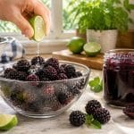 découvrez comment le jus de citron vert aide à limiter l’oxydation et à préserver la couleur de cette confiture de mûres facile à préparer.