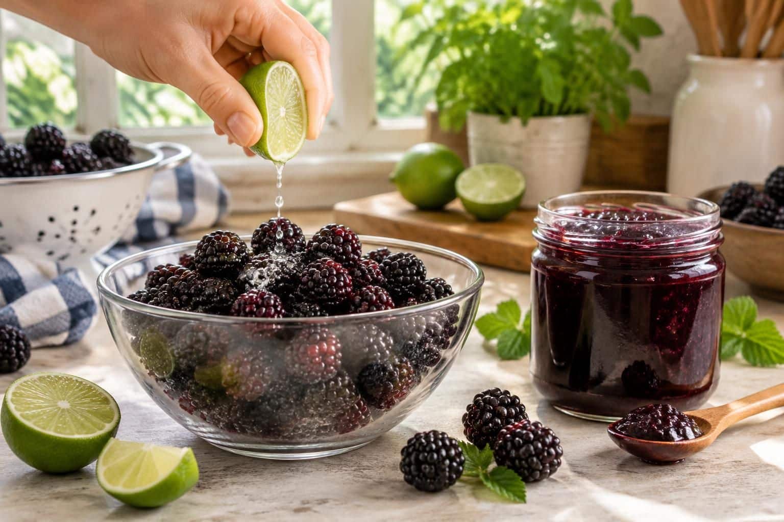 découvrez comment le jus de citron vert aide à limiter l’oxydation et à préserver la couleur de cette confiture de mûres facile à préparer.