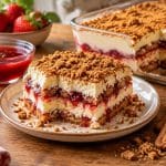 découvrez un tiramisu aux spéculoos sans café, où le sirop de fraise apporte une touche fruitée et gourmande à cette recette facile.