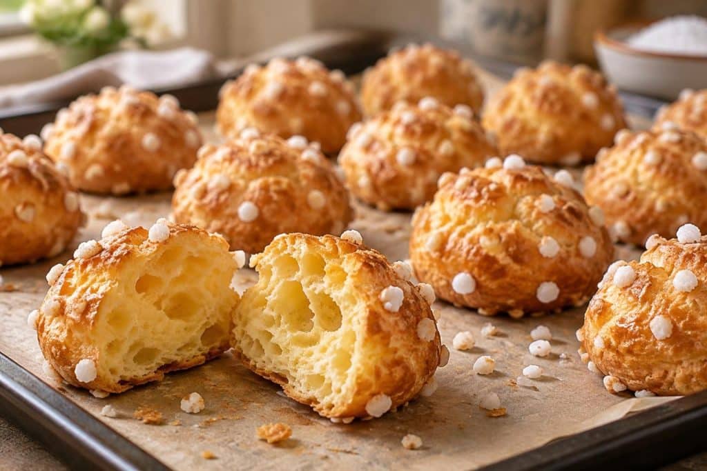 découvrez la recette des chouquettes façon meilleur pâtissier : une pâte légère et dorée, couronnée de sucre perlé délicieusement croquant.