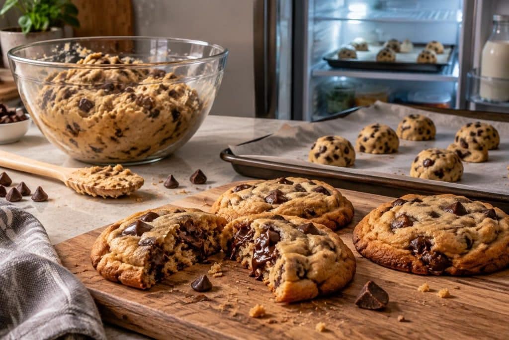 découvrez comment le repos au frais aide à figer la pâte et à obtenir des cookies moelleux, avec les conseils de la recette marmiton.